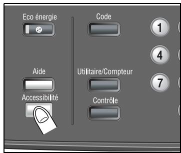 KONICA MINOLTA BIZHUB PRO C6500P - Régler le temps de réponse des touches de l'écran tactile : accessibilité - 1