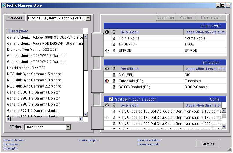KONICA MINOLTA CN5001E - Lancez ColorWise Pro Tools et cliquez sur Profile Manager. - 1