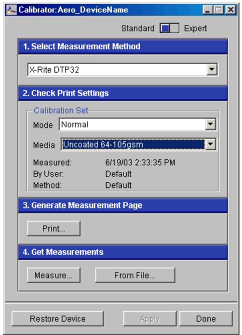 KONICA MINOLTA CN5001PRO - Use the Calibrator window to perform the calibration method of your choice. - 1