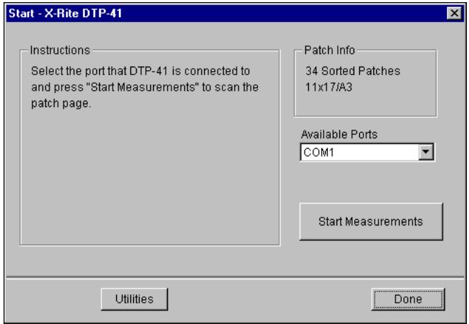 KONICA MINOLTA CN5001PRO - Choose the appropriate COM port for the DTP41 from the Available Ports menu. - 1