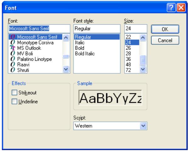 KONICA MINOLTA COPY PROTECTION UTILITY - Changing the font and character size of copy protection text - 1