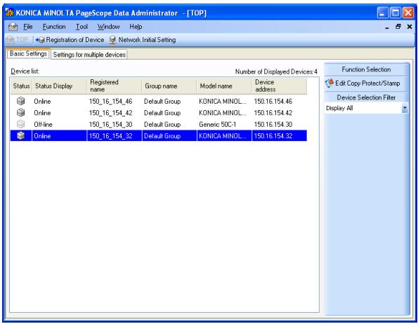 KONICA MINOLTA COPY PROTECTION UTILITY - Saving a backup of data (exporting) - 1