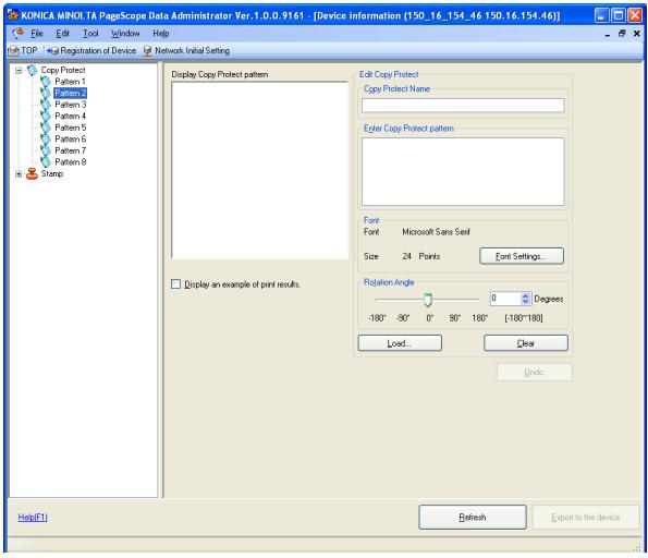 KONICA MINOLTA COPY PROTECTION UTILITY - Specify [Function to import], [Import to], and click [Import]. - 5