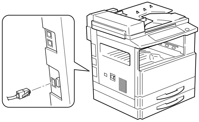 KONICA MINOLTA DI183F - Branchement du câble ethernet - 1