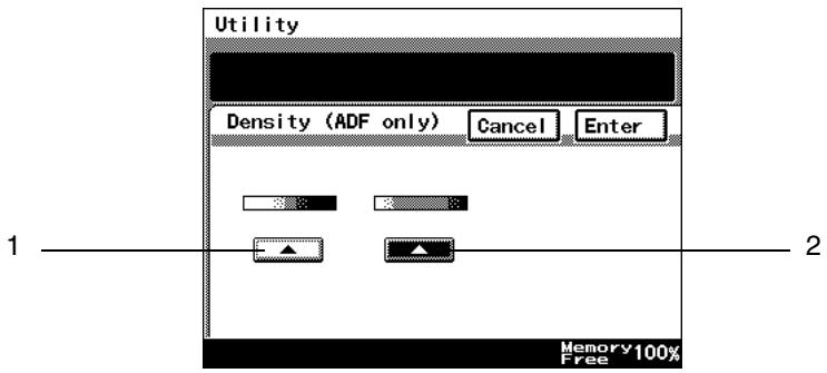 Utility Density (ADF only) Cancel Enter 1 2 Memory 100% Free