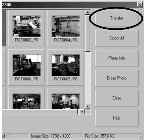 KONICA MINOLTA DIMAGE 2300 SOFTWARE - Click on 'Transfer'. - 1