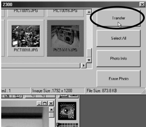 KONICA MINOLTA DIMAGE 2300 SOFTWARE - Click on 'Transfer'. - 1