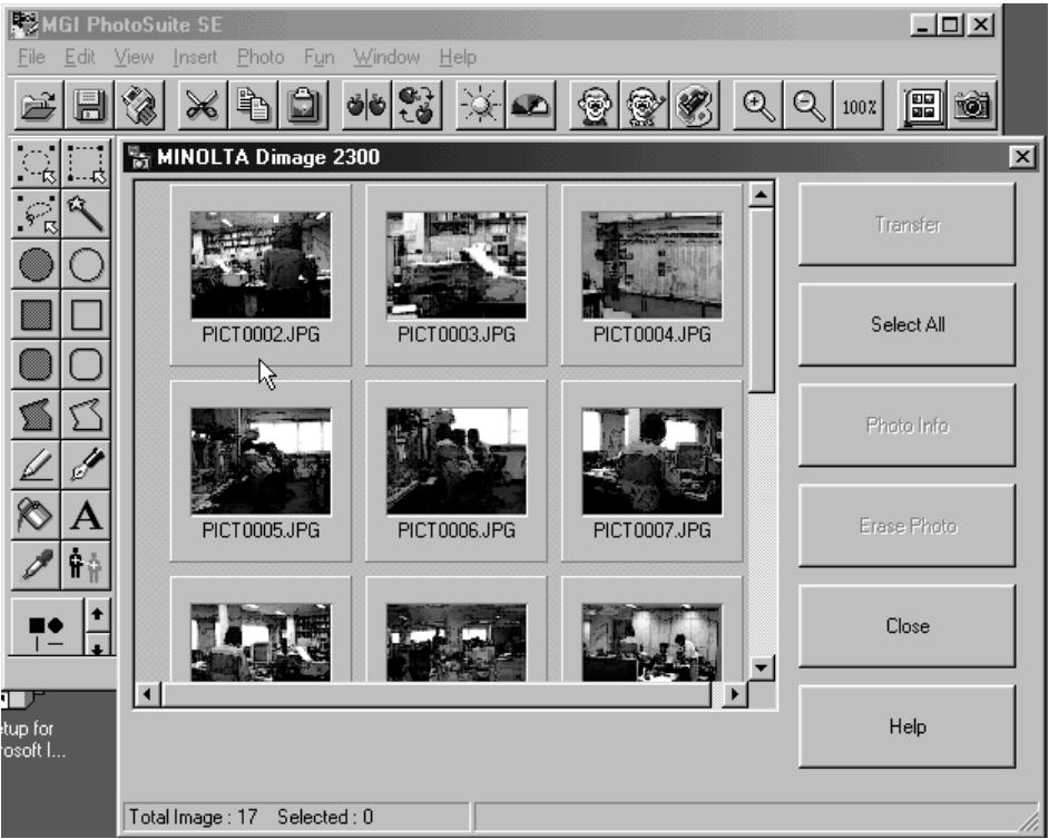 KONICA MINOLTA DIMAGE 2300 SOFTWARE - Click on 'Digital Camera' in the Get Photos window. - 2
