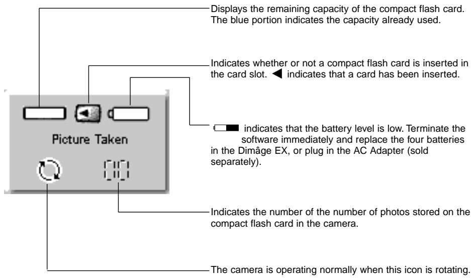 KONICA MINOLTA DIMAGE EX SOFTWARE - Camera Status Display - 1