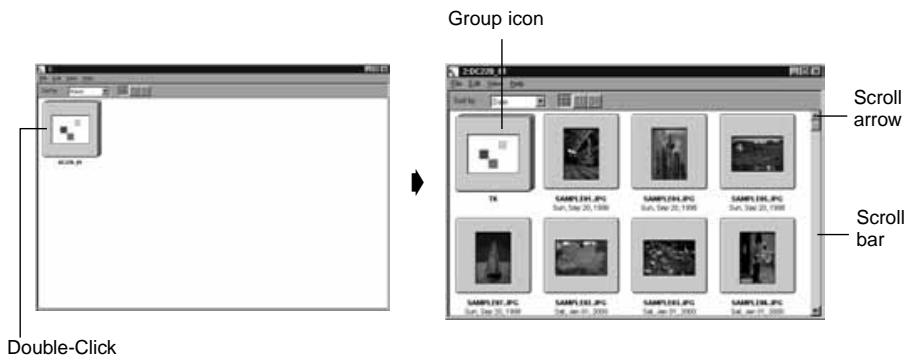 KONICA MINOLTA DIMAGE EX SOFTWARE - Double-click on the group icon. - 1