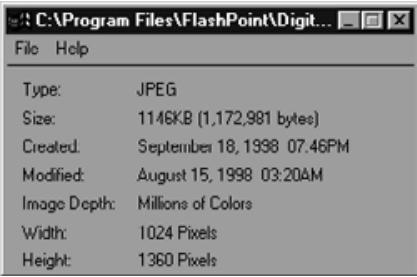 KONICA MINOLTA DIMAGE EX SOFTWARE - Viewing Image Information - 3