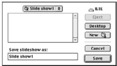 KONICA MINOLTA DIMAGE EX SOFTWARE - With the slideshow window displayed, select Save As from the File menu. - 2