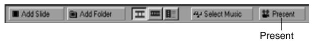KONICA MINOLTA DIMAGE EX SOFTWARE - Select Present Slideshow from the Slideshow menu. - 2