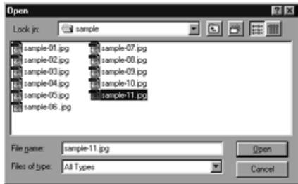 KONICA MINOLTA DIMAGE EX SOFTWARE - Select the image file to be displayed on the image panel from the window. - 1