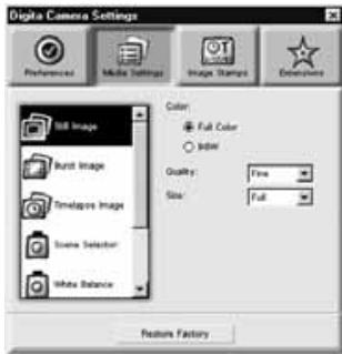 KONICA MINOLTA DIMAGE EX SOFTWARE - Media Settings - 1