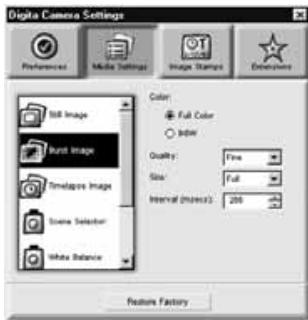 KONICA MINOLTA DIMAGE EX SOFTWARE - Media Settings - 2