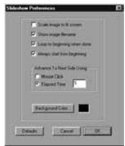 KONICA MINOLTA DIMAGE EX SOFTWARE - Slideshow Preferences - 2