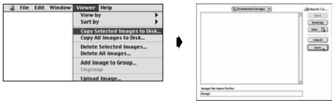 KONICA MINOLTA DIMAGE EX SOFTWARE - Select Copy Selected Images to Disk from the Viewer menu. - 1