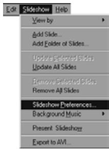 KONICA MINOLTA DIMAGE EX SOFTWARE - Slideshow Preferences - 1