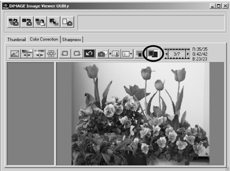 KONICA MINOLTA DIMAGE IMAGE VIEWER UTILITY 1.0 FOR DIMAGE 7&5 - To Display the Whole Post-Correction Image: - 1