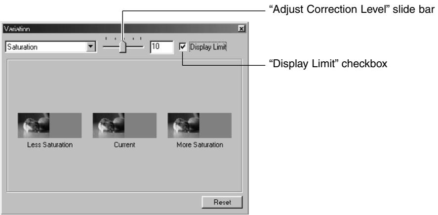 KONICA MINOLTA DIMAGE IMAGE VIEWER UTILITY 1.0 FOR DIMAGE 7&5 - Variation Correction - Saturation: - 1