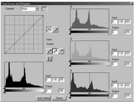 KONICA MINOLTA DIMAGE IMAGE VIEWER UTILITY 1.0 FOR DIMAGE 7&5 - Histogram Correction - To Correct RGB Channels Separately: - 2