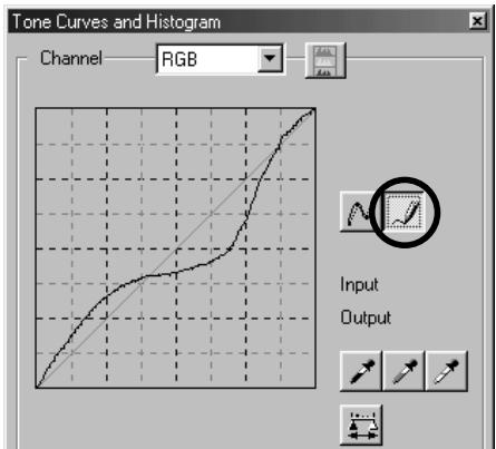 KONICA MINOLTA DIMAGE IMAGE VIEWER UTILITY 1.0 FOR DIMAGE 7&5 - To Draw a Free Hand Tone Curve: - 1