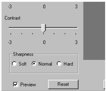 KONICA MINOLTA DIMAGE IMAGE VIEWER UTILITY 1.1 FOR DIMAGE 7&5 - Adjust the saturation and contrast level with slide bars if necessary, and then select the sharpness level. - 2