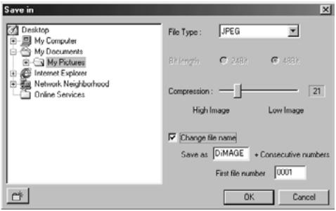 KONICA MINOLTA DIMAGE IMAGE VIEWER UTILITY 1.1 FOR DIMAGE 7&5 - Select the thumbnails that you wish to save. - 3