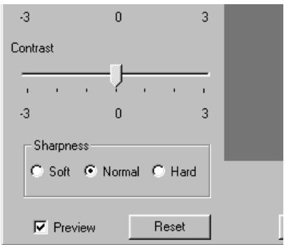 KONICA MINOLTA DIMAGE IMAGE VIEWER UTILITY 1.1 FOR DIMAGE 7&5 - Adjust the saturation and contrast level with slide bars if necessary, and then select the sharpness level. - 1