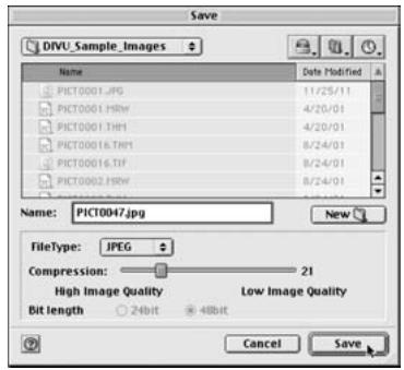KONICA MINOLTA DIMAGE IMAGE VIEWER UTILITY 1.1 FOR DIMAGE 7&5 - Click the "Save an Image" button in the main window. - 1