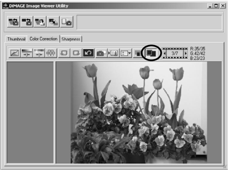 KONICA MINOLTA DIMAGE IMAGE VIEWER UTILITY FOR DIMAGE S304 - To Display the Whole Post-Correction Image: - 1