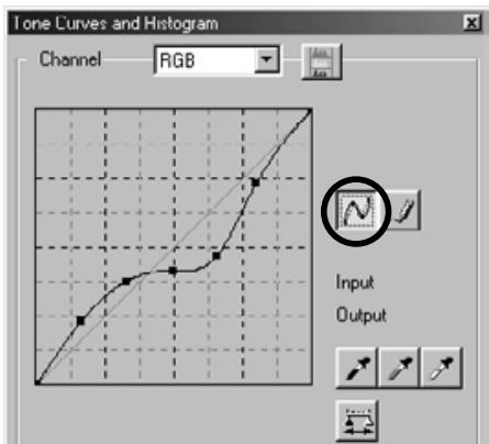 KONICA MINOLTA DIMAGE IMAGE VIEWER UTILITY FOR DIMAGE S304 - To Draw a Free Hand Tone Curve: - 2