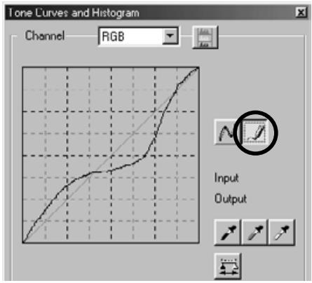 KONICA MINOLTA DIMAGE IMAGE VIEWER UTILITY FOR DIMAGE S304 - To Draw a Free Hand Tone Curve: - 1