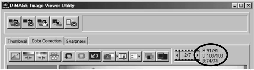KONICA MINOLTA DIMAGE IMAGE VIEWER UTILITY FOR DIMAGE S304 - RGB Value Display: - 1