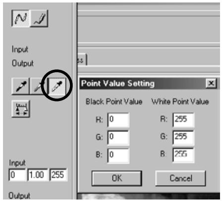 KONICA MINOLTA DIMAGE IMAGE VIEWER UTILITY FOR DIMAGE S304 - To Correct Images Using the "White Point" Button: - 1