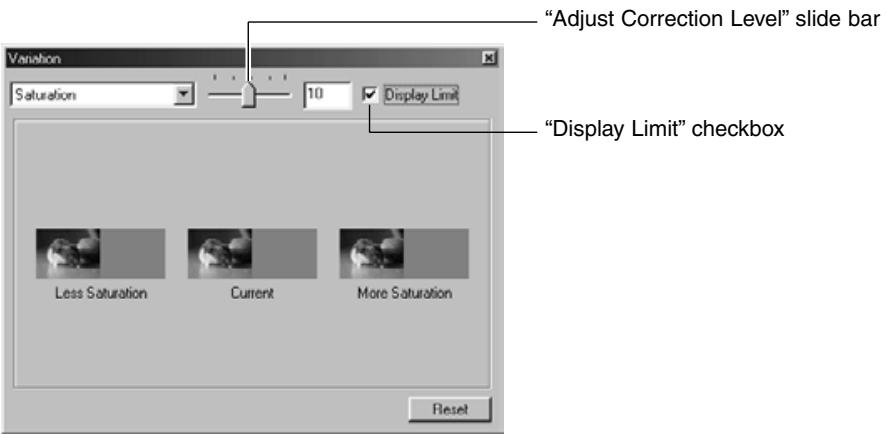 KONICA MINOLTA DIMAGE IMAGE VIEWER UTILITY FOR DIMAGE S304 - Variation Correction - Saturation: - 1