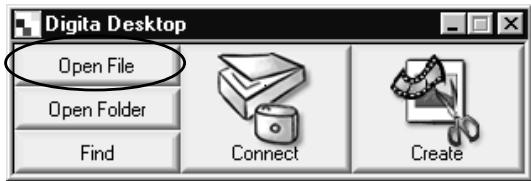 KONICA MINOLTA DIMAGE RD3000 SOFTWARE - Click the Open File icon on the control panel. - 1