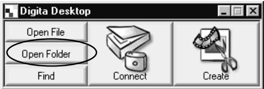 KONICA MINOLTA DIMAGE RD3000 SOFTWARE - Open the application, and click the Open Folder icon on the control panel. - 1