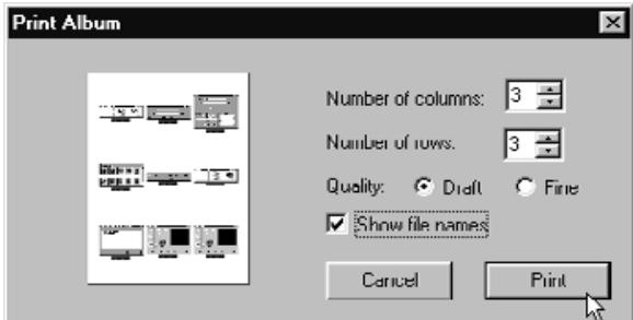 KONICA MINOLTA DIMAGE RD3000 SOFTWARE - Click File menu, and then click Print Album. - 1