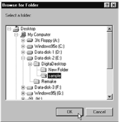 KONICA MINOLTA DIMAGE RD3000 SOFTWARE - Select a folder in which image files have been saved, and click the OK button in Windows® or the Folder Name button in Macintosh. - 1