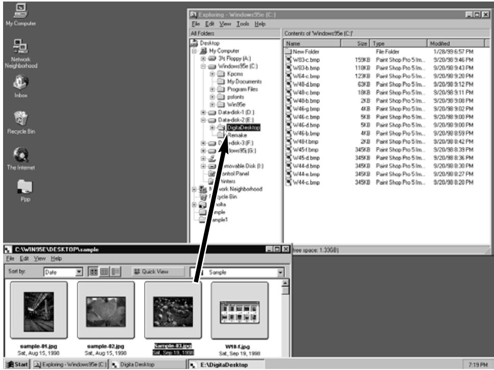 KONICA MINOLTA DIMAGE RD3000 SOFTWARE - DRAG AND DROP OPERATION - 1