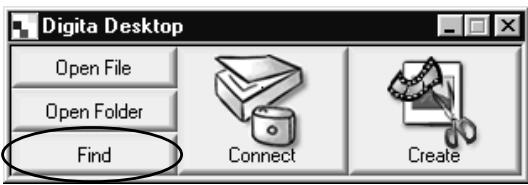 KONICA MINOLTA DIMAGE RD3000 SOFTWARE - Open the application, and click the Find button. - 1