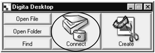 KONICA MINOLTA DIMAGE RD3000 SOFTWARE - Open the application, and click the Connect icon on the control panel. - 1
