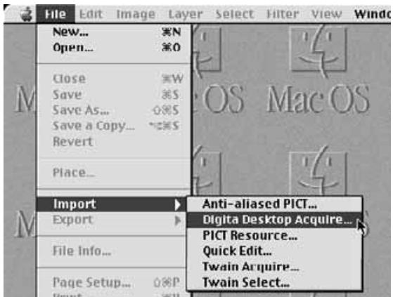 KONICA MINOLTA DIMAGE RD3000 SOFTWARE - Opening the Digita Desktop as an Adobe Photoshop plug-in - 1