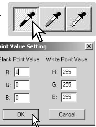 KONICA MINOLTA DIMAGE SCAN 1.1 - Setting the white and black-point values - 1