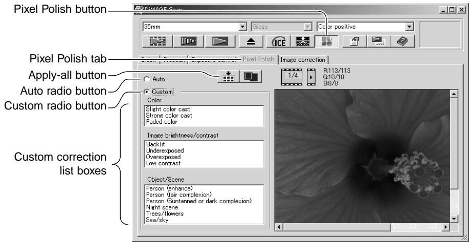 KONICA MINOLTA DIMAGE SCAN 1.1 - Main window and image-correction tab - 2
