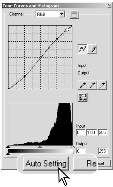 KONICA MINOLTA DIMAGE SCAN 1.1 - Tone curve / histogram auto setting - 1