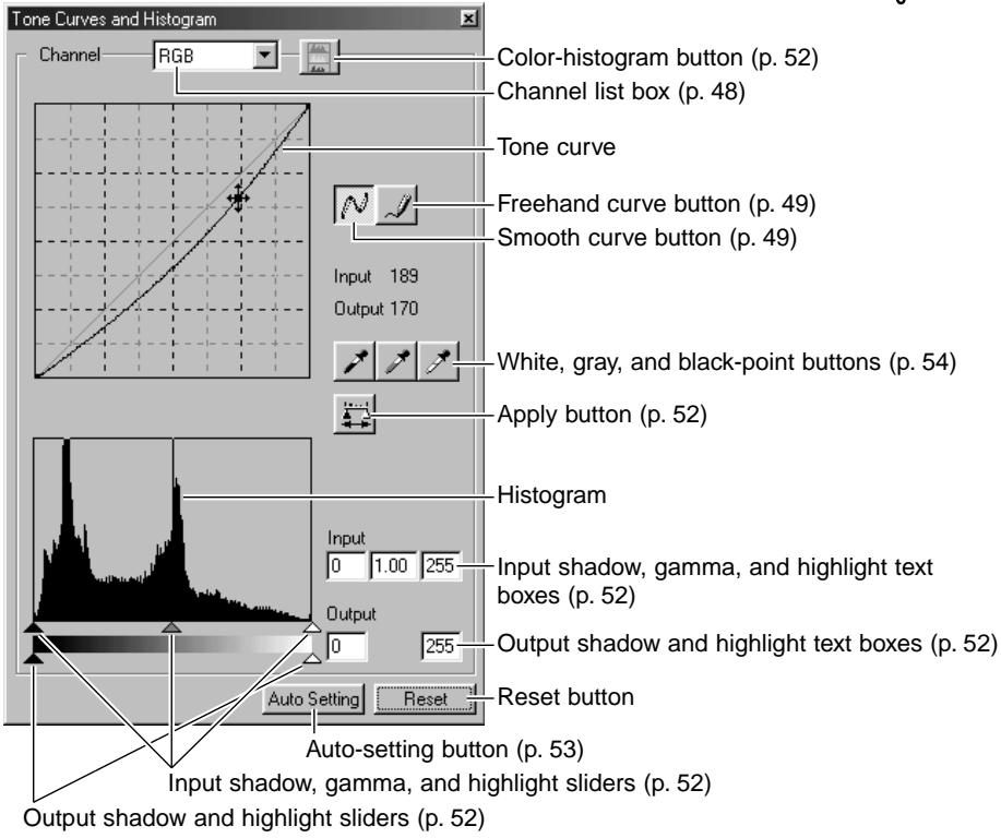 KONICA MINOLTA DIMAGE SCAN 1.1 - Tone curve and histogram palette - 2