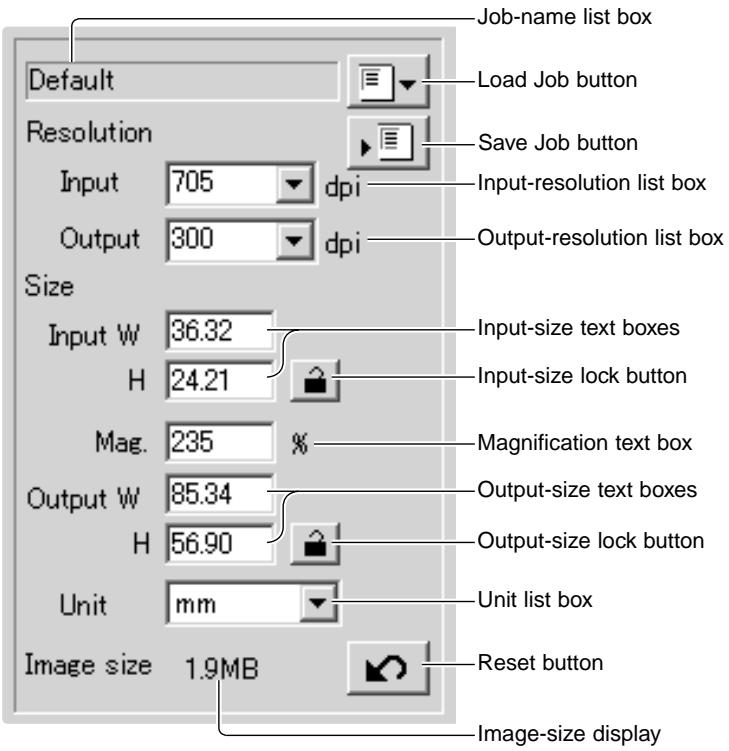 KONICA MINOLTA DIMAGE SCAN 1.1 - Inputting scan settings manually - 1